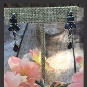 🆕❤️Sterling Silver Faceted Iolite Earrings